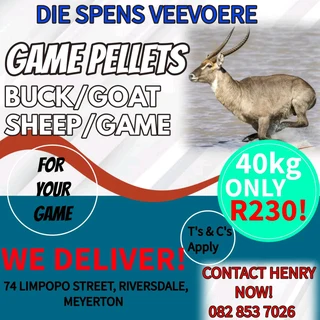 Game Pellets for bucks goats and Sheep 40kg