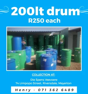 Need Drums for Storing, we have 235LT 200LT 100LT and 50LT in stock