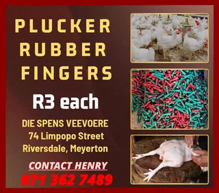 Plucker Rubber Fingers for efficient poultry processing