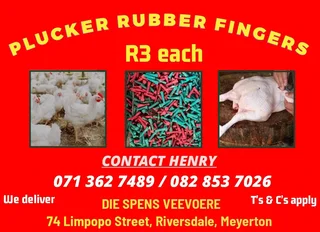 Plucker Rubber Fingers for efficient poultry processing