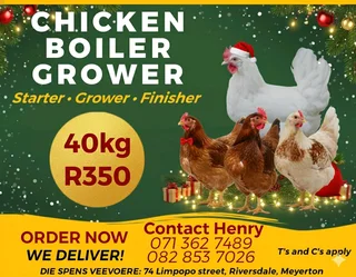 Chicken Broiler Grower Feed 40kg Custom Mix Food For Your Chickens