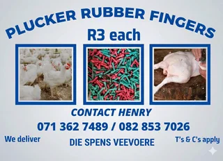 Plucker Rubber Fingers for efficient poultry processing