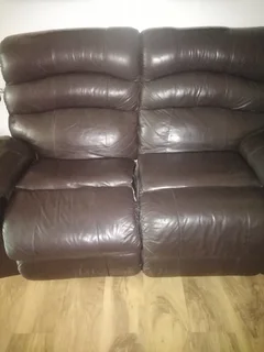 2 seater genuine leather couch