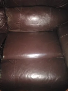 2 seater genuine leather couch