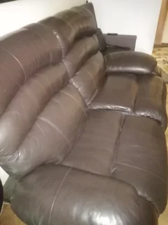 2 seater genuine leather couch