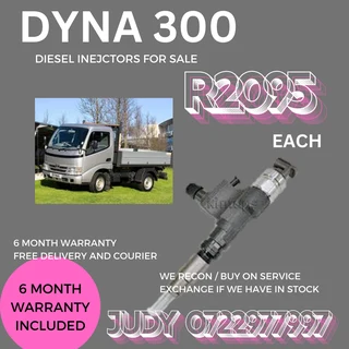 Dyna 300 Diesel Injectors for sale on servcie exchange or to recon
