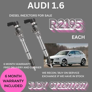 Audi 1.6 Diesel Injectors for sale on service exchange or to recon