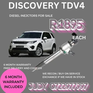Discovery TDV4 Diesel Injectors for sale on service exchange or to recon