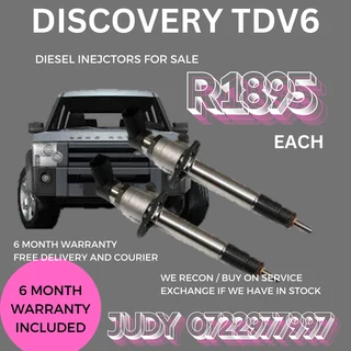 Discovery TDV6 Diesel Injectors for sale on service exchange or to recon