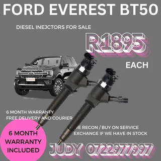 Ford Everest BT50 Diesel Injectors for sale on service exchange or to recon