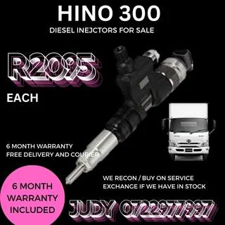 Hino 300 Diesel Injectors for sale on service exchange or to recon