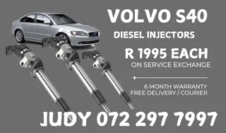 Volvo S40 Diesel Injectors for sale on service exchange or to recon