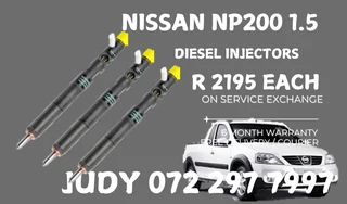 Nissan NP200 1.5 Diesel Injectors for sale on service exchange or to recon