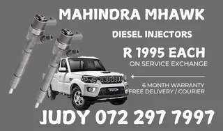 Mahindra Mhawk Diesel Injectors for sale on service exchange or to recon