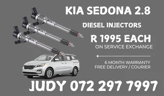 Kia Sedona 2.8 Diesel Injectors for sale on service exchange or to recon
