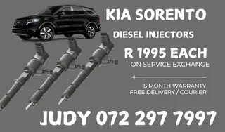 Kia Sorento Diesel Injectors for sale on service exchange or to recon