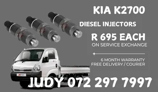 Kia K2700 Diesel Injectors for sale on service exchange or to recon