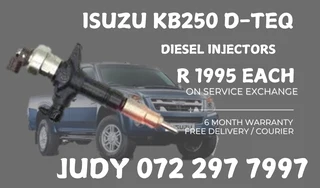 Isuzu KB250 D-TEQ Diesel Injectors for sale on service exchange or to recon