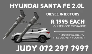Hyundai Santa FE 2.0L Diesel Injectors for sale on service exchange or to recon