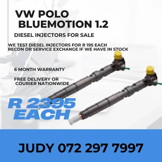 VW Polo BlueMotion 1.2 Diesel Injectors for sale on service exchange or to recon