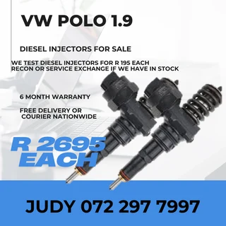 VW Polo 1.9 Diesel Injectors for sale on service exchange or to recon