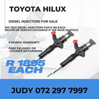 Toyota Hilux Diesel Injectors for sale on service exchange or to recon