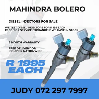 Mahindra Bolero Diesel Injectors for sale on service exchange or to recon