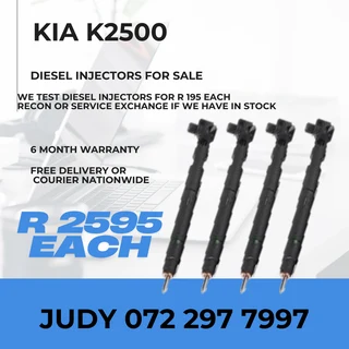 Kia K2500 Diesel Injectors for sale on service exchange or to recon