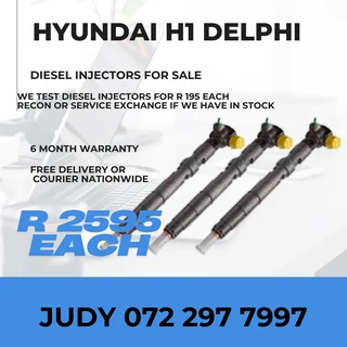 Hyundai H1 Delphi Diesel Injectors for sale on service exchange or to recon