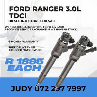 Ford Ranger 3.0L TDVI Diesel Injectors for sale on service exchange or to recon