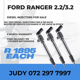Ford Ranger 2.2 / 3.2 Diesel Injectors for sale on service exchange or to recon