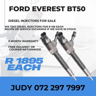 Ford Everest BT50 Diesel Injectors for sale on service exchange or to recon