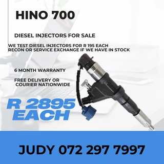 Hino 700 Diesel Injectors for sale on service exchange or to recon