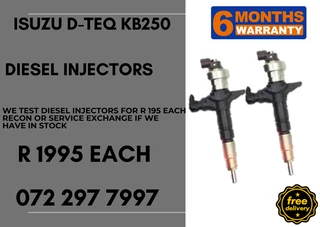 Isuzu D-TEQ KB250 Diesel Ijectors for sale on service exchange or to recon