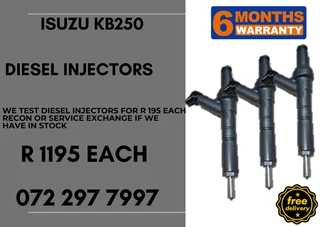 Isuzu KB250 Diesel Injectors for sale on service exchange or to recon
