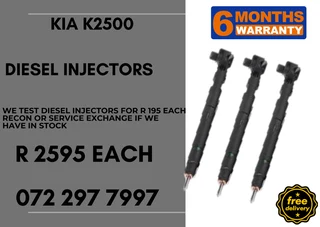 Kia K2500 Diesel Injectors for sale on service exchange or to recon