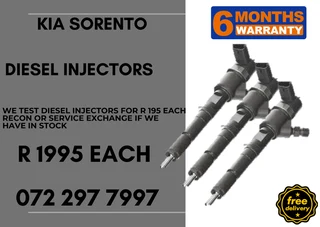 Kia Sorento Diesel Injectors for sale on service exchange or to recon