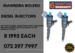 Mahindra Bolero Diesel Injectors for sale on service exchange or to recon