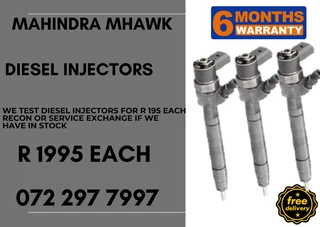 Mahindra Mhawk Diesel Injectors for sale on service exchange or to recon