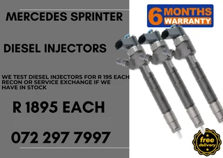 Mercedes Sprinter Diesel Injectors for sale on service exchange or to recon