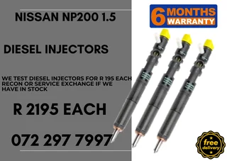 Nissan NP200 1.5 Diesel Injectors for sale on service exchange or to  recon