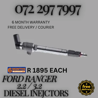 Ford Ranger 2.2 / 3.2 Diesel Injectors for sale on service exchange or to recon