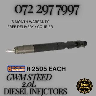 GWM Steed 2.0L Diesel Injectors for sale on service exchange or to recon