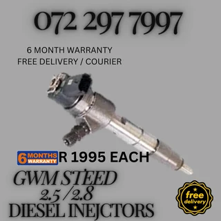 GWM Steed 2.5 / 2.8 Diesel Injectors for sale on service exchange or to recon
