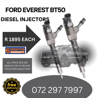 Ford Everest BT50 Diesel Injectors for sale on service exchange or to recon