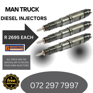 MAN Truck Diesel Injectors for sale on service exchange or to recon