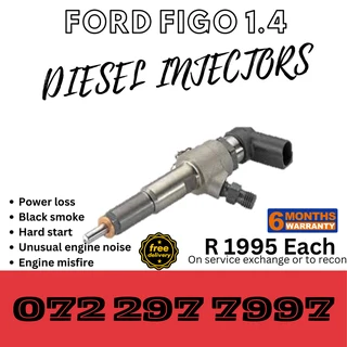 Ford Figo 1.4 Diesel Injectors for sale on service exchange or to recon