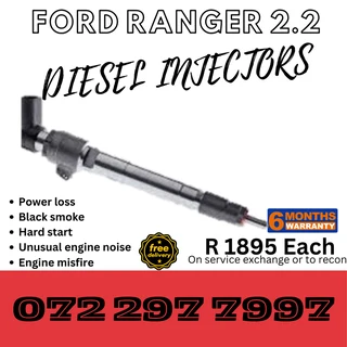 Ford Ranger 2.2 Deisel Injectors for sale on service exchange or to recon