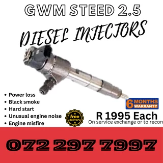 GWM Steed 2.5L Diesel Injectors for sale on service exchange or to recon