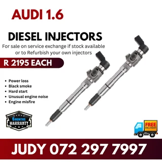 Audi 1.6 Diesel Injectors for sale on service exchange or to recon